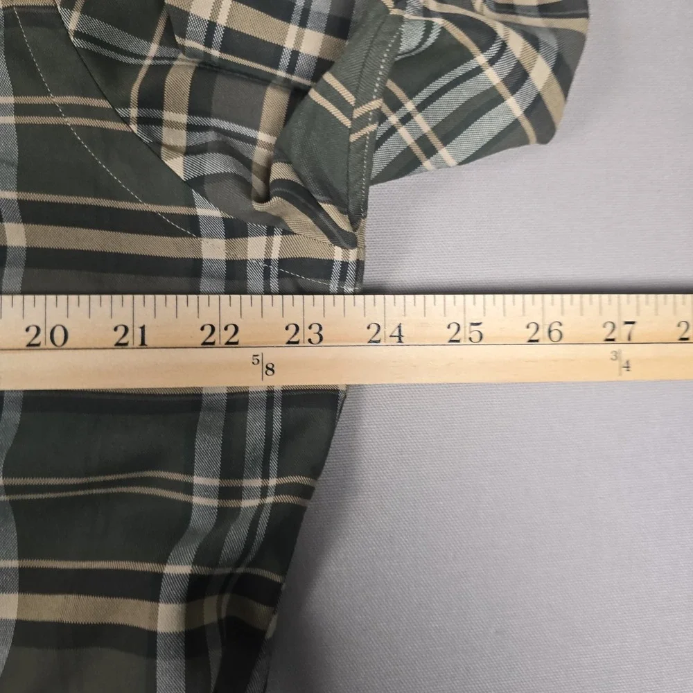 Polo Ralph Lauren Mens Classic Fit Performance Long Sleeve Oxford Green Plaid